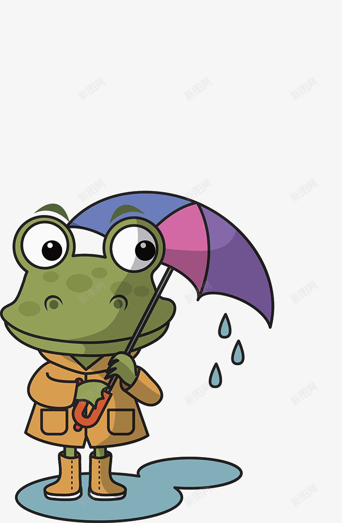 青蛙打雨伞png免抠素材_88icon https://88icon.com 云 卡通手绘 雨 雨丝帘 雨天下雨 雨滴 青蛙
