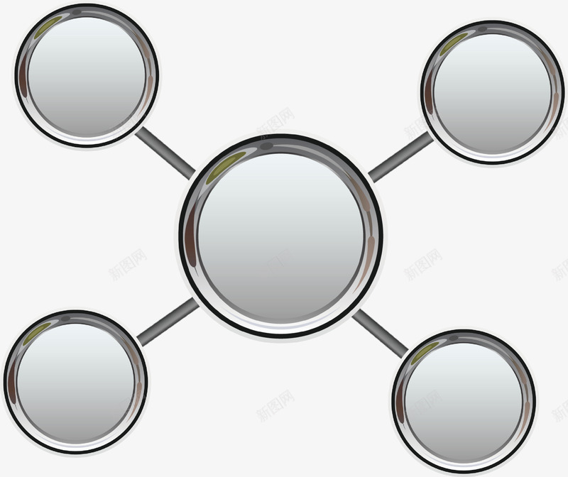 金属色几何矢量图ai免抠素材_88icon https://88icon.com ppt元素 分类 圆形 标签 矢量图