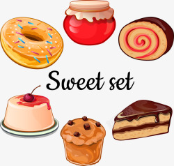 蛋糕甜点矢量图素材