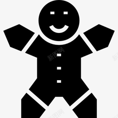圣诞雪人姜饼人图标图标