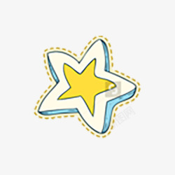 黄色海星五角星卡通素材