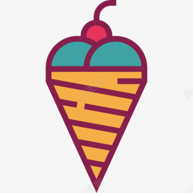 有机食物冰淇淋图标图标