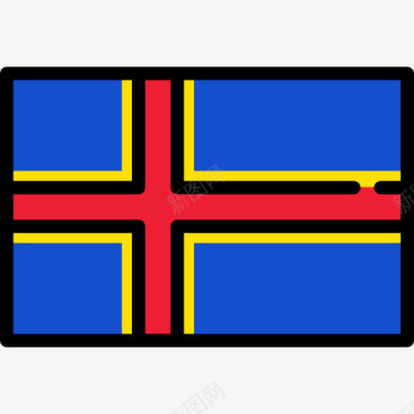 格子旗奥兰群岛图标图标