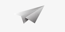 灰色儿童折纸飞机矢量图素材