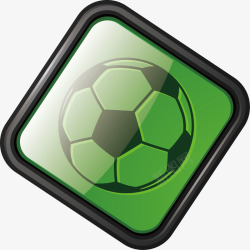 手绘圆形绿色足球运动矢量图素材