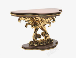 桌子鎏金花纹家具装饰素材