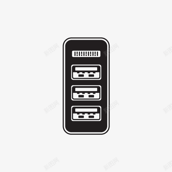 黑色手绘的USB接口png免抠素材_88icon https://88icon.com USB USB接口 动漫动画 卡通手绘 装饰图 黑色