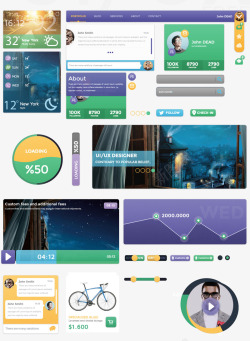 扁平风格UI合集素材