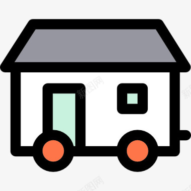 住宅房子移动的房子图标图标