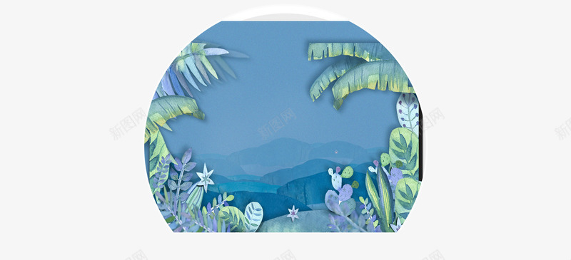 淘宝美妆精油海报psd免抠素材_88icon https://88icon.com 树叶 装饰