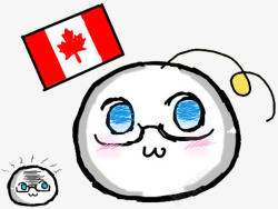 卡通手绘加拿大糯米团子素材