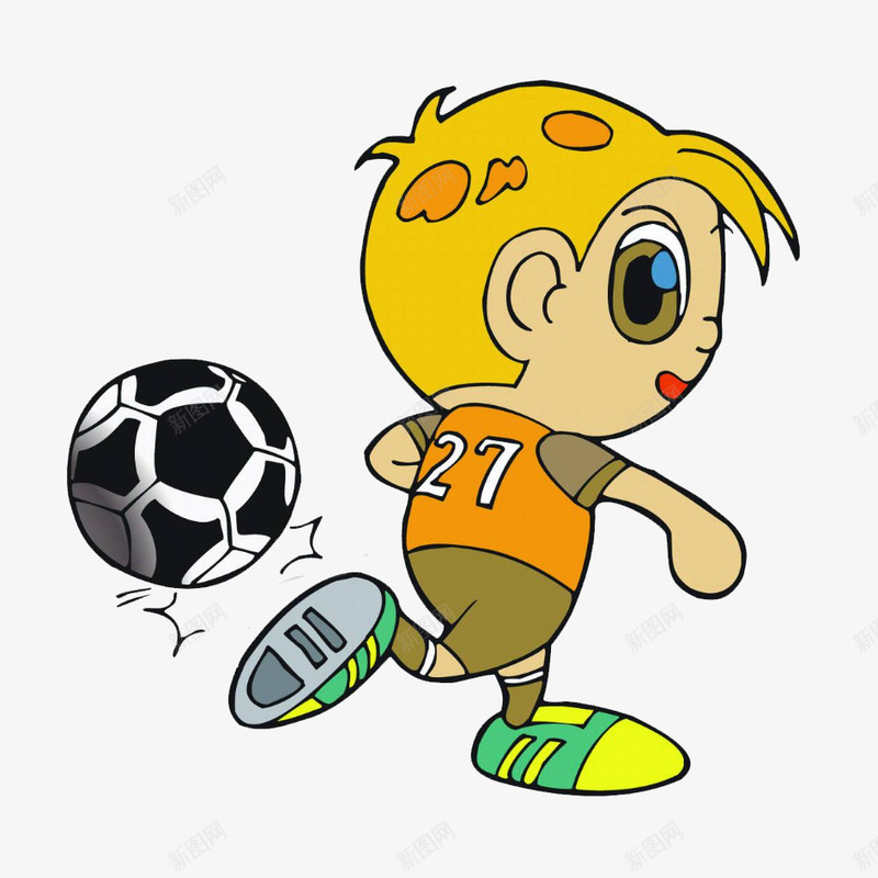 少年足球小将png免抠素材_88icon https://88icon.com 卡通少年 少年足球 手绘人物 足球 青少年足球