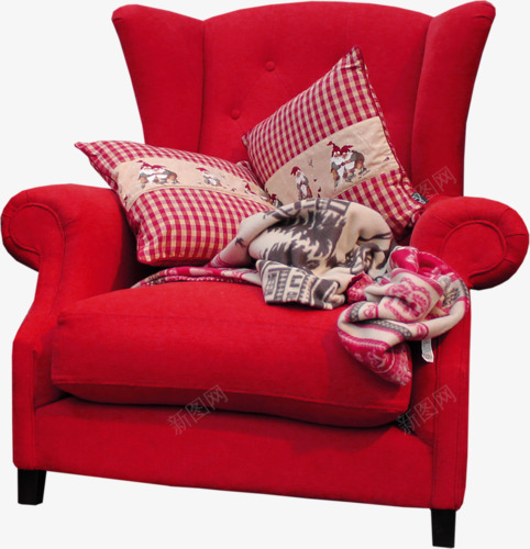 红色沙发椅子png免抠素材_88icon https://88icon.com 家具 沙发 红色 舒适