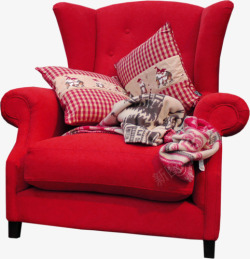 红色沙发椅子素材