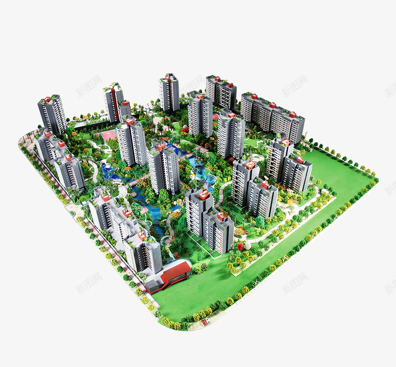 地产规划图png免抠素材_88icon https://88icon.com 城市规划 城市规划图 房地产 绿化 高楼