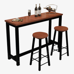 酒吧实木桌椅素材