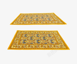 黄色长方形地毯素材