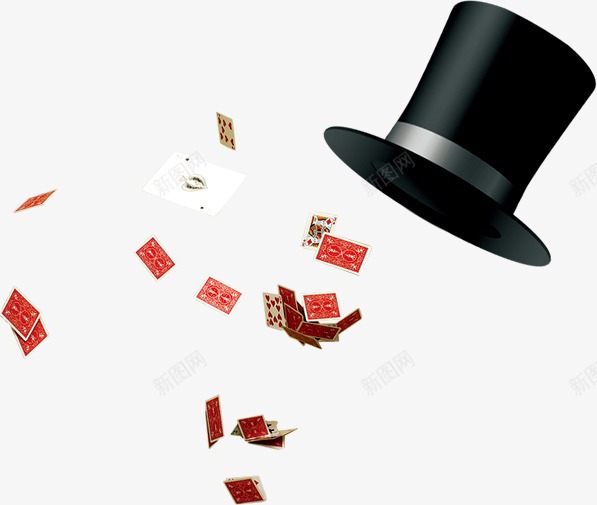 扑克魔术帽元素png免抠素材_88icon https://88icon.com 元素 扑克 魔术