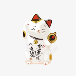 卡通手绘可爱的招财猫素材