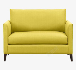 黄色双人沙发素材