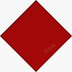 立体红色正方形素材