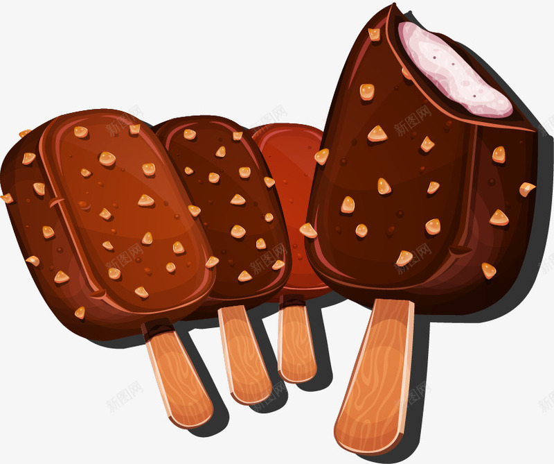 卡通手绘巧克力果仁冰淇淋png免抠素材_88icon https://88icon.com 冰淇淋 卡通 巧克力 手绘 朱古力 甜品 零食 食品