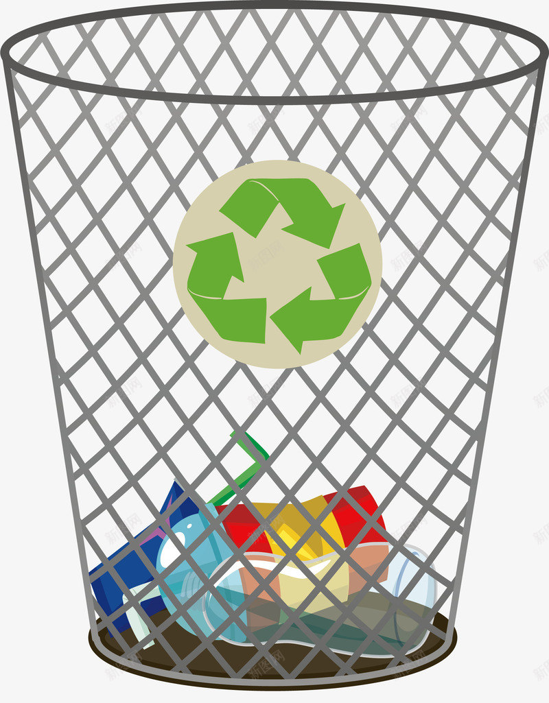 可回收垃圾png免抠素材_88icon https://88icon.com 可回收垃圾 垃圾分类 垃圾桶