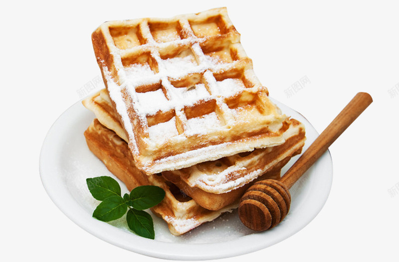 撒了面粉的华夫饼png免抠素材_88icon https://88icon.com waffle 产品实物 甜点 美食 面食