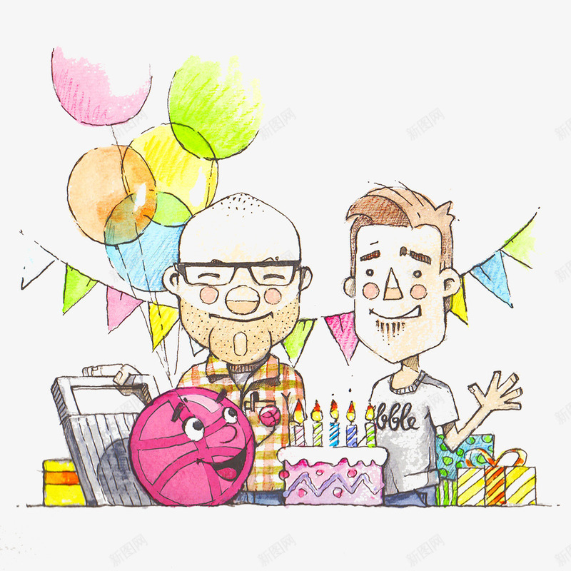 好哥们png免抠素材_88icon https://88icon.com 朋友 生日 祝福