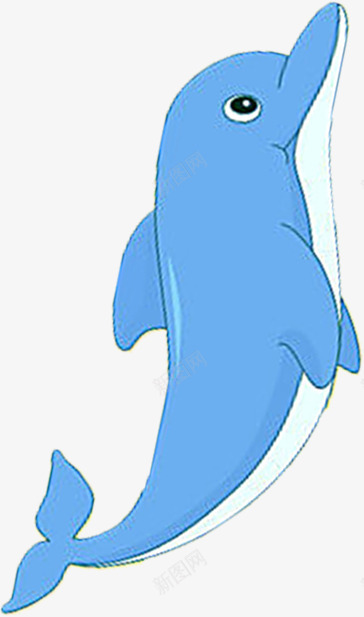 蓝色卡通海豚可爱png免抠素材_88icon https://88icon.com 卡通 可爱 海豚 蓝色
