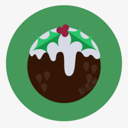 pudding圣诞节甜点食品水果蛋糕布丁媒体高清图片