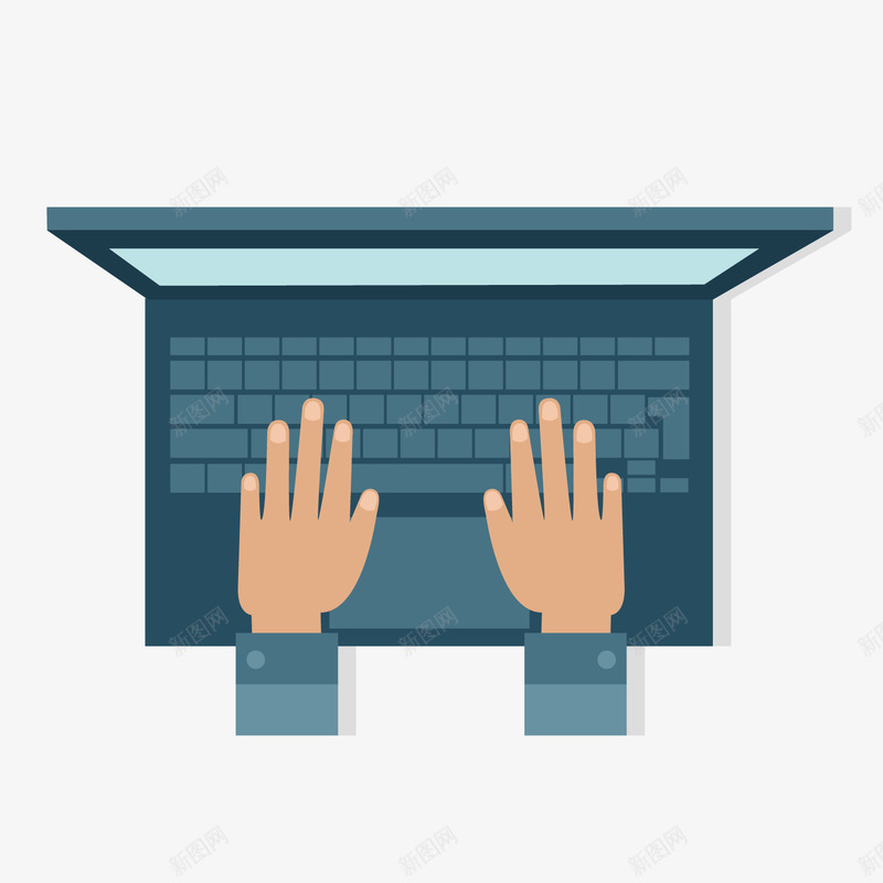 玩电脑的手势png免抠素材_88icon https://88icon.com 双手 数码产品 笔记本电脑