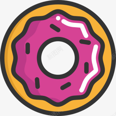 水墨圈甜甜圈图标图标