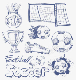 足球运动插画素材