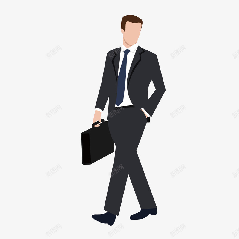 西装男子矢量图eps免抠素材_88icon https://88icon.com 扁平 男子 西装 矢量图