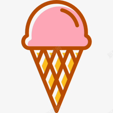 矢量夏天冰淇淋图标图标