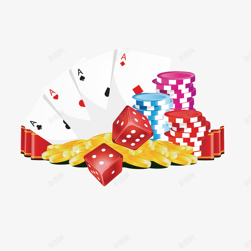 扑克牌和骰子矢量图eps免抠素材_88icon https://88icon.com png素材 扑克牌 骰子 矢量图