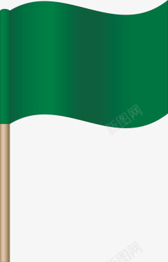 绿色飘曳的旗子图图标图标