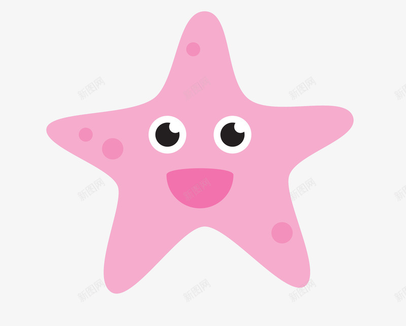 粉色海星png免抠素材_88icon https://88icon.com 五角星 手绘 沙滩海星 海中生物 海星 粉色海星