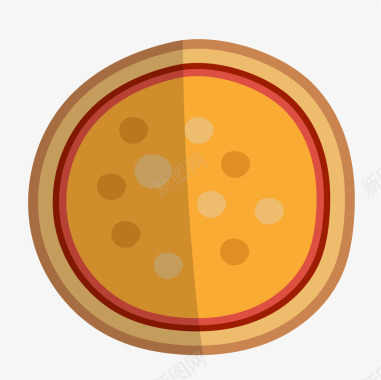 蓝莓披萨免抠素材扁平化披萨图标矢量图图标