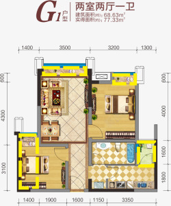 海报户型图彩色户型图高清图片