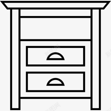 家具订制床头柜图标图标