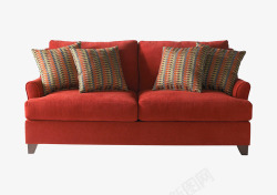沙发实物图红色沙发高清图片