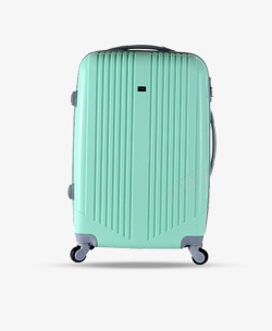 木纹色方形箱子绿色行李箱高清图片