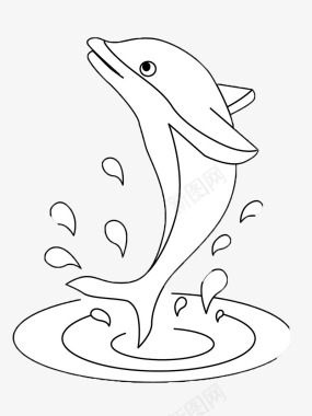 海豚动物可爱图标图标