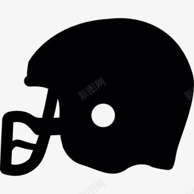 美式橄榄球头盔敲图标图标