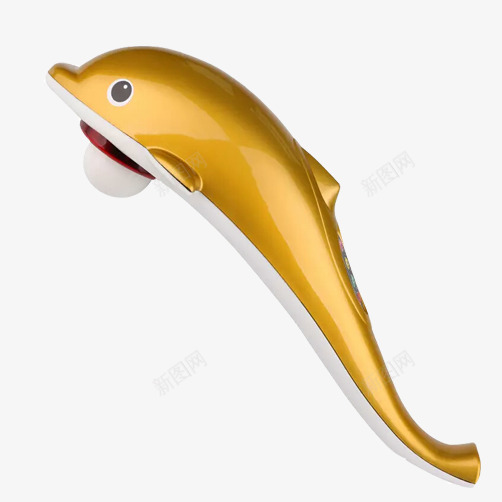 海豚造型按摩器片png免抠素材_88icon https://88icon.com 按摩器 捶打 海豚趣味造型 黄色