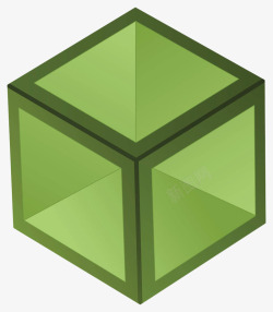 绿色几何立体图形素材