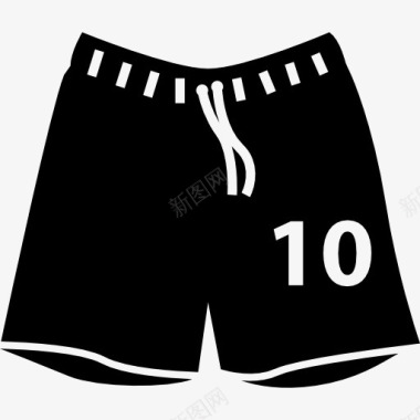 运动足球足球短裤10号图标图标