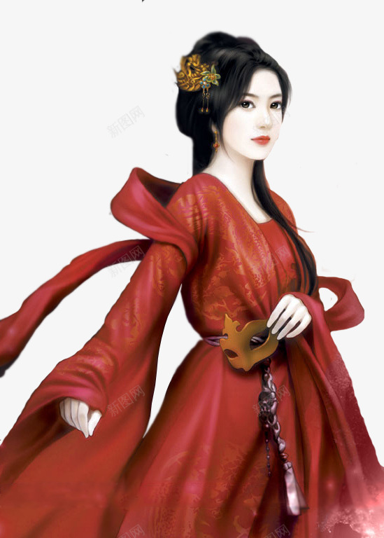 红衣女子人物造型png免抠素材_88icon https://88icon.com 人物 图片 女子 红衣 造型